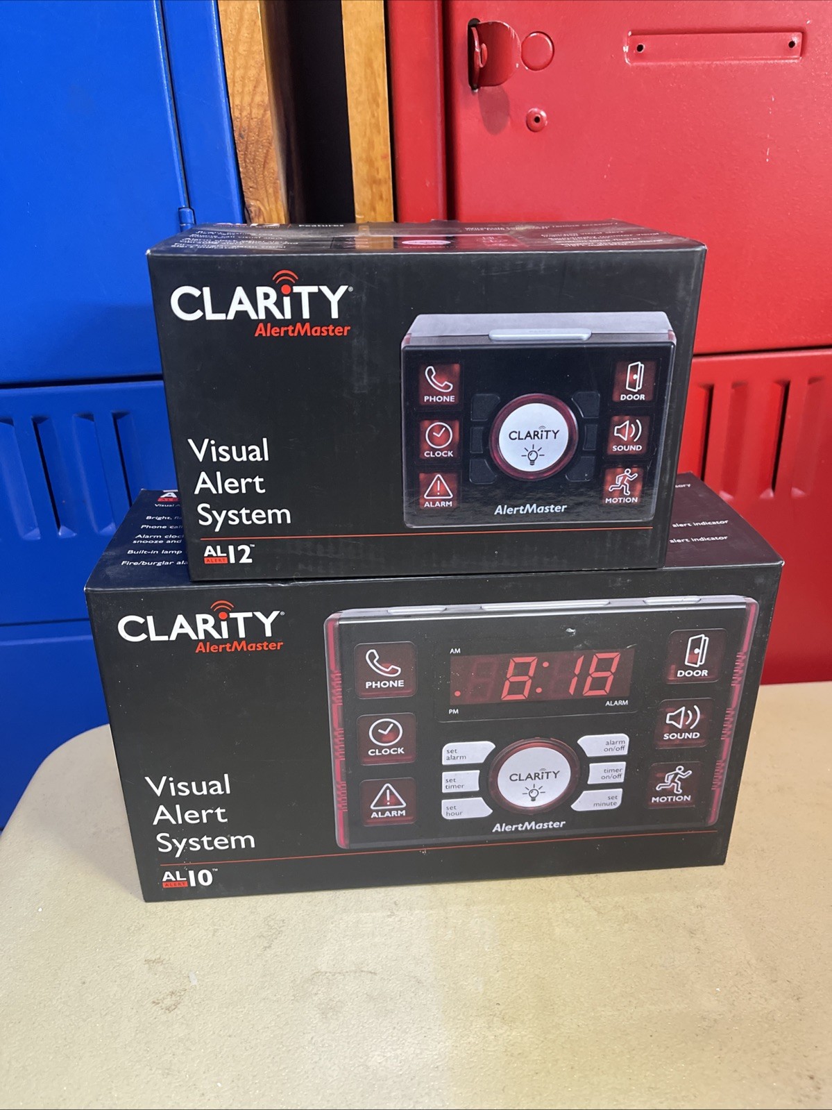 2 PC SET Clarity AlertMaster Visual Alert  AL10 Base System AL12 Remote Receiver