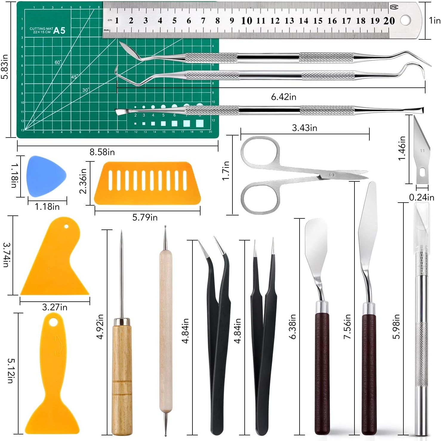 28 PCS Precision Craft Tools Set Vinyl Weeding Tools Kit for Weeding Vinyl, DIY