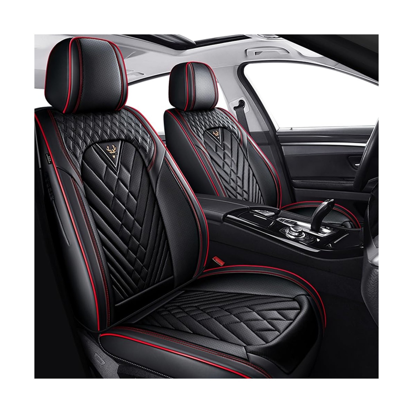 Car Seat Covers Front Seats for Ford Expedition 2000-2026, Waterproof Nappa L...
