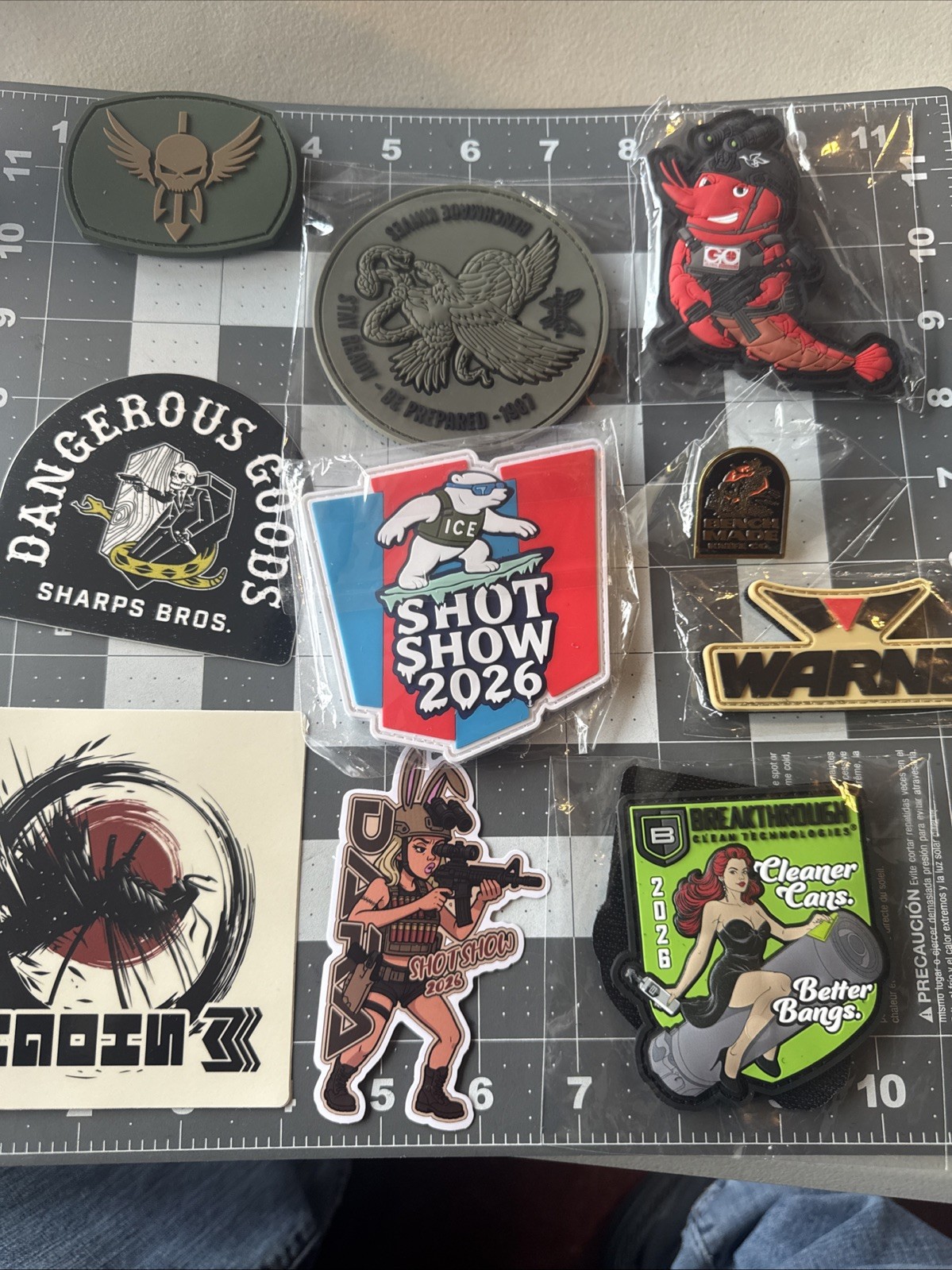 2026 Shot Show Patch ICE Patch Lot Tactical Patch & Sticker Lot Benchmade
