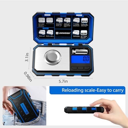 Precision Digital Reloading Scale 1500 Grains x 0.1gn - LCD Display, Tare, Calib