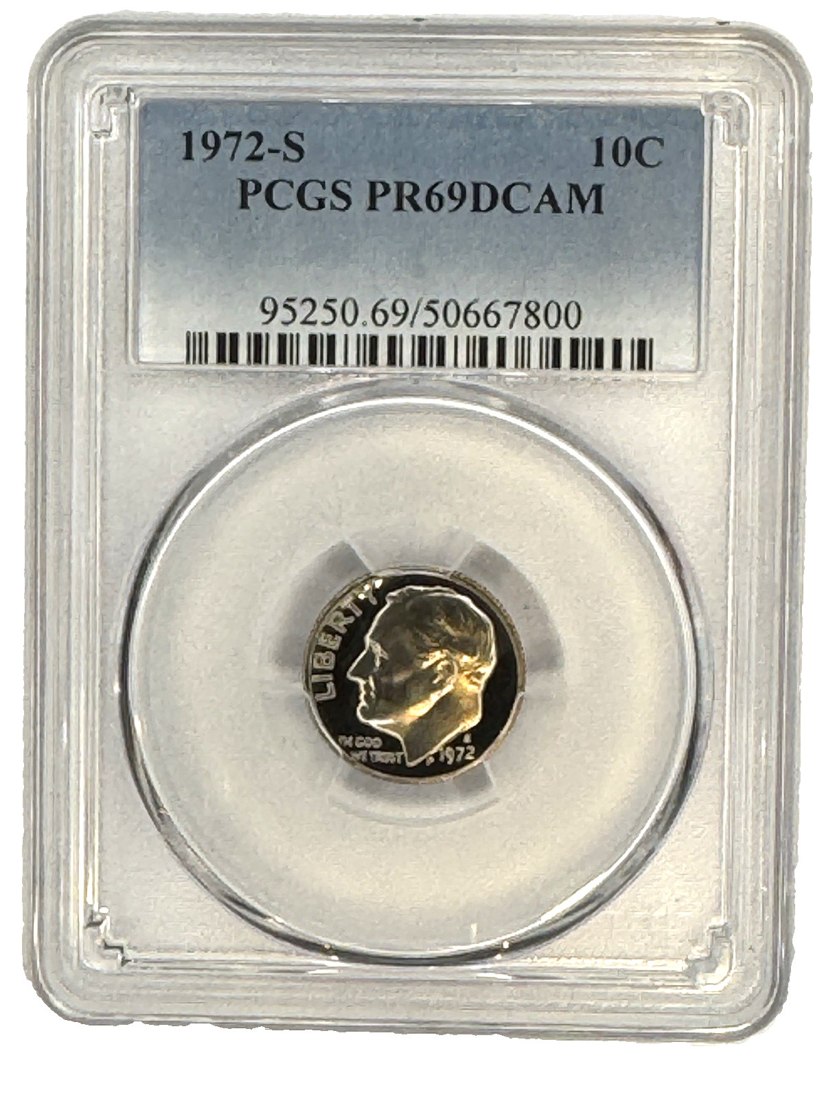 1972 S 10C Roosevelt Dime PCGS Graded PR69 DCAM