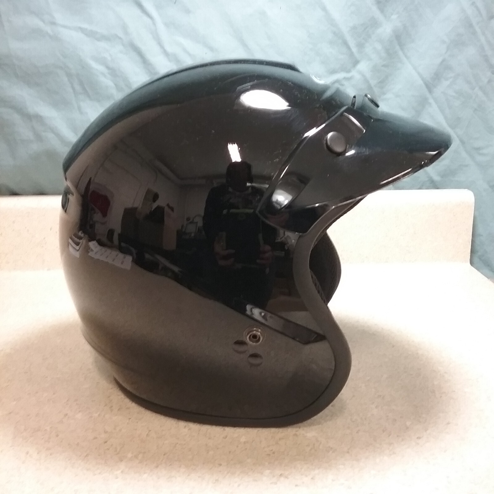 NEW GMAX OF-2 OPEN-FACE HELMET - GLOSS BLACK - XL
