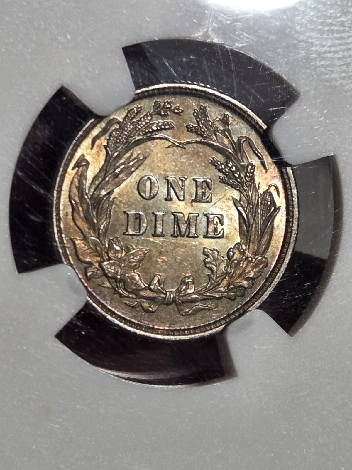 1892 Barber Dime 10c NGC MS63 Toned