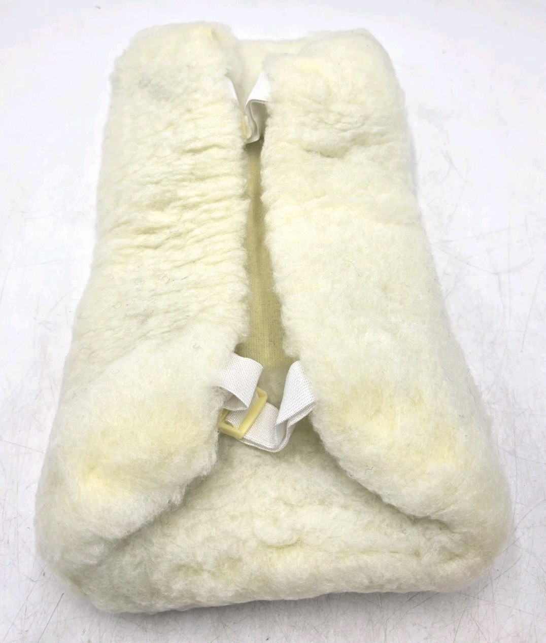 Plush Synthetic Faux Sheepskin Fur Scooter Cushion Knee Walker Pad Cover White