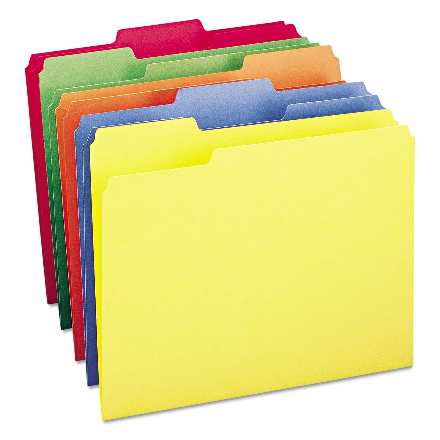 Durable 10% Recycled File Folders, Assorted Primary Colors - Efficient Filing