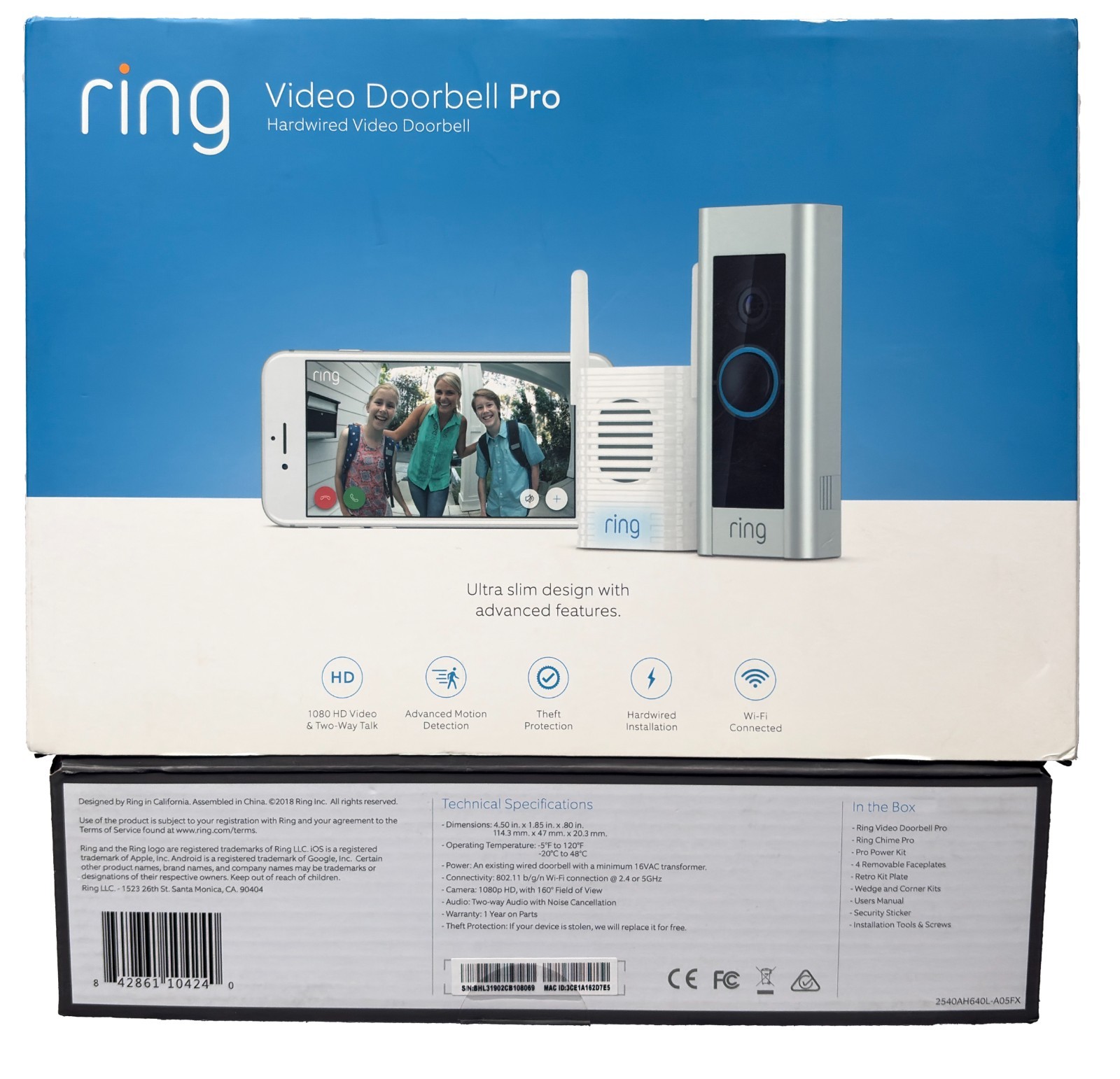 Ring Wired Video Doorbell Pro with Chime Pro