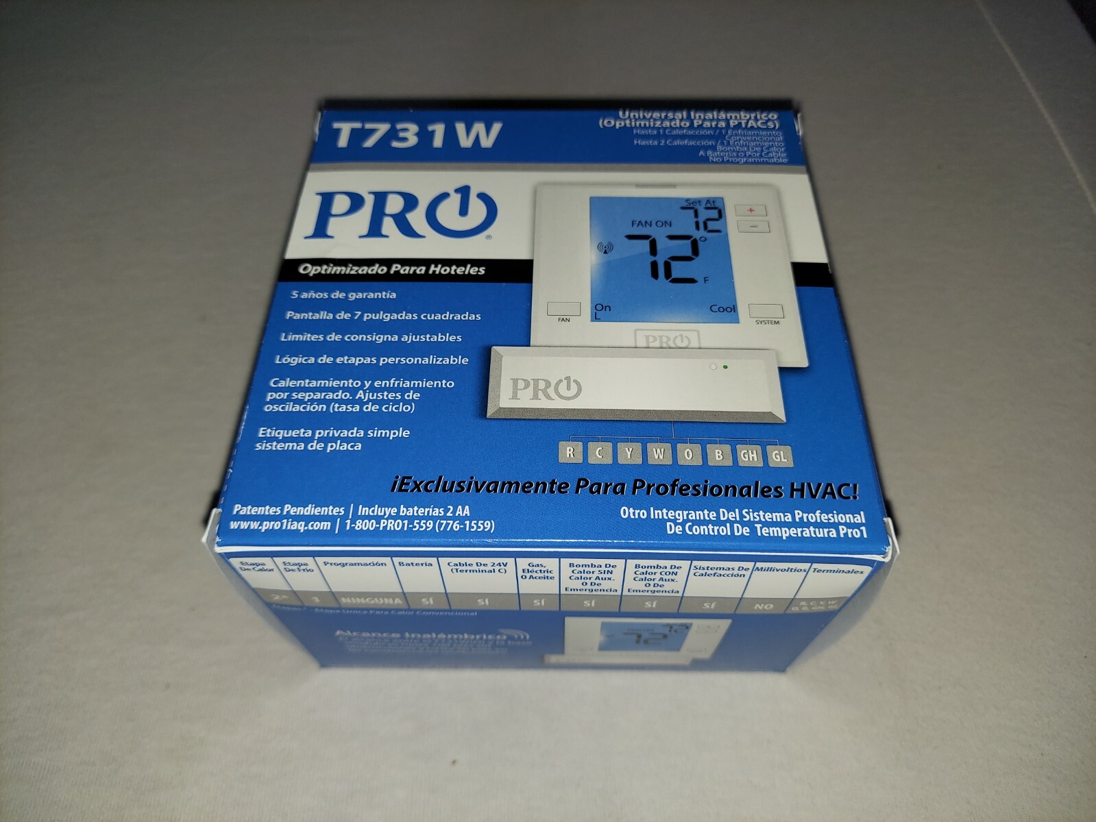 Pro1 IAQ T731W Low Voltage Thermostat - 2 H 1 C - Hardwired/Battery - 24VAC