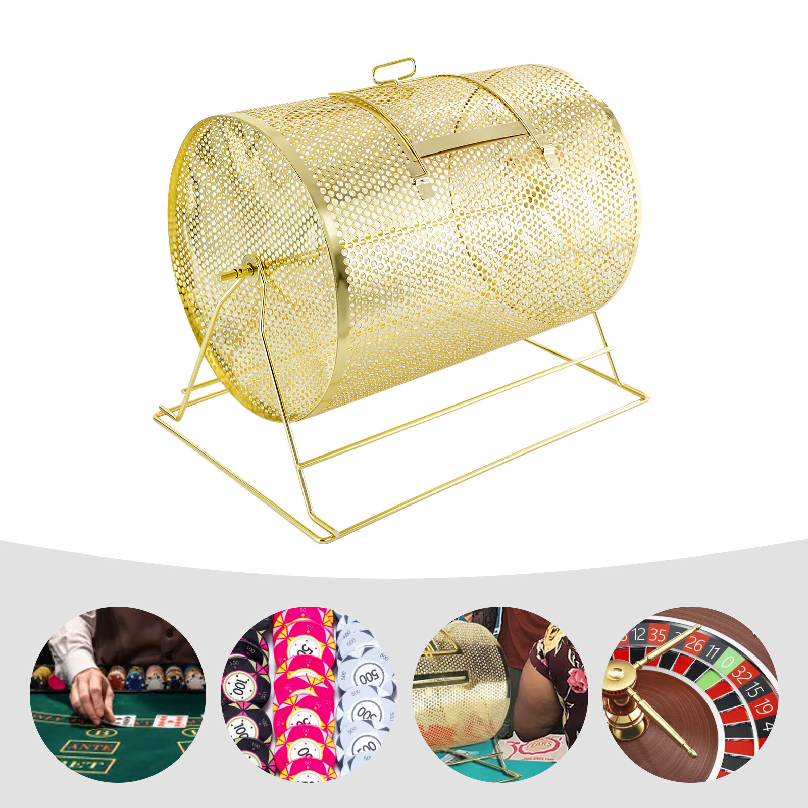 Large Raffle Ticket Drum Lottery Cage Holds 5000 Ticket /200-300 Ping-pong Balls