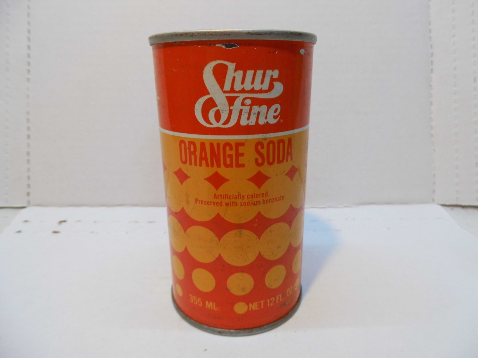 SHUR FINE ORANGE SODA CAN~SHURFINE CENTRAL CORP., NORTHLAKE, ILL.