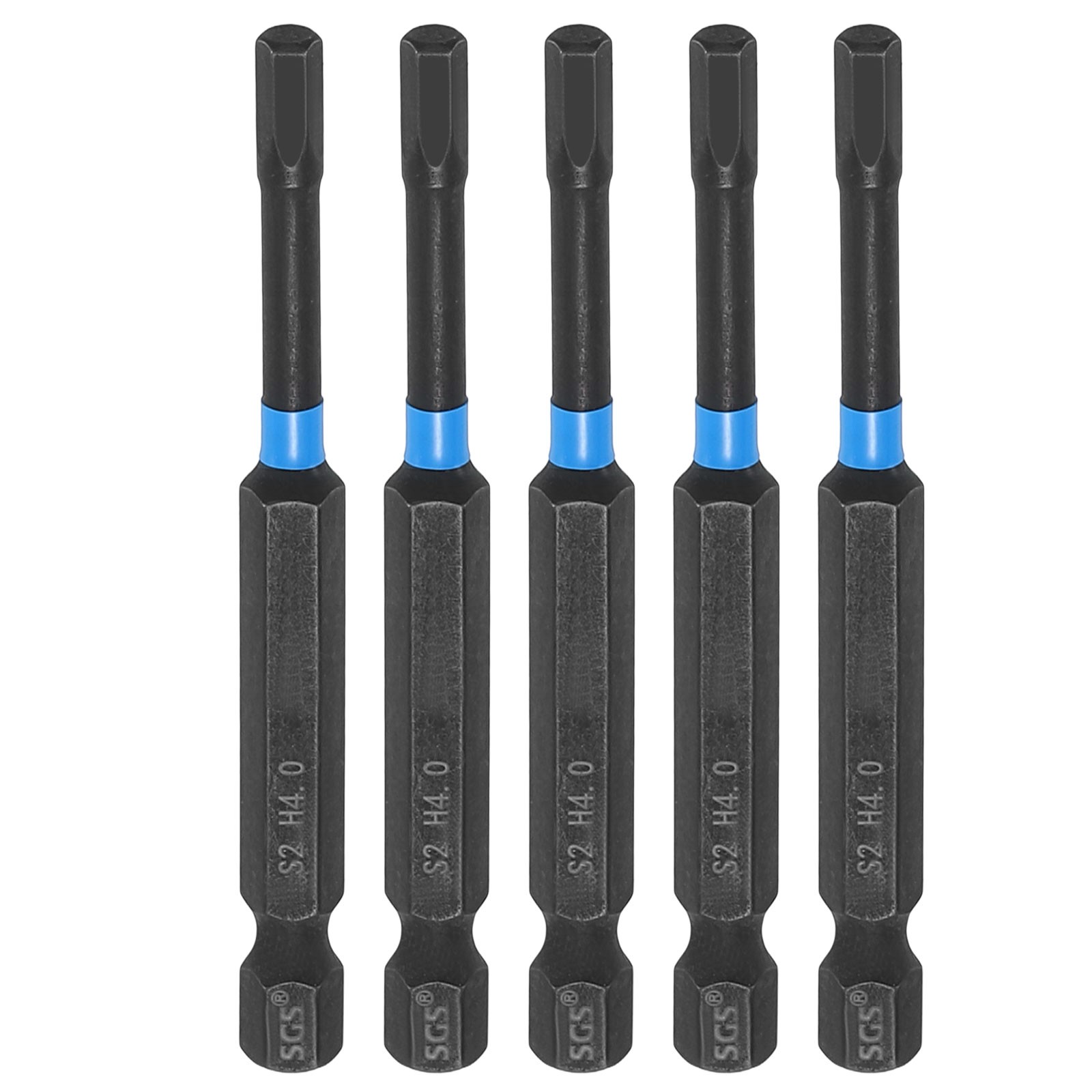 5Pcs, 4mm Metric Hex Head Wrench Drill Bit 1/4" Hex-Shank 3" Length S2 Steel