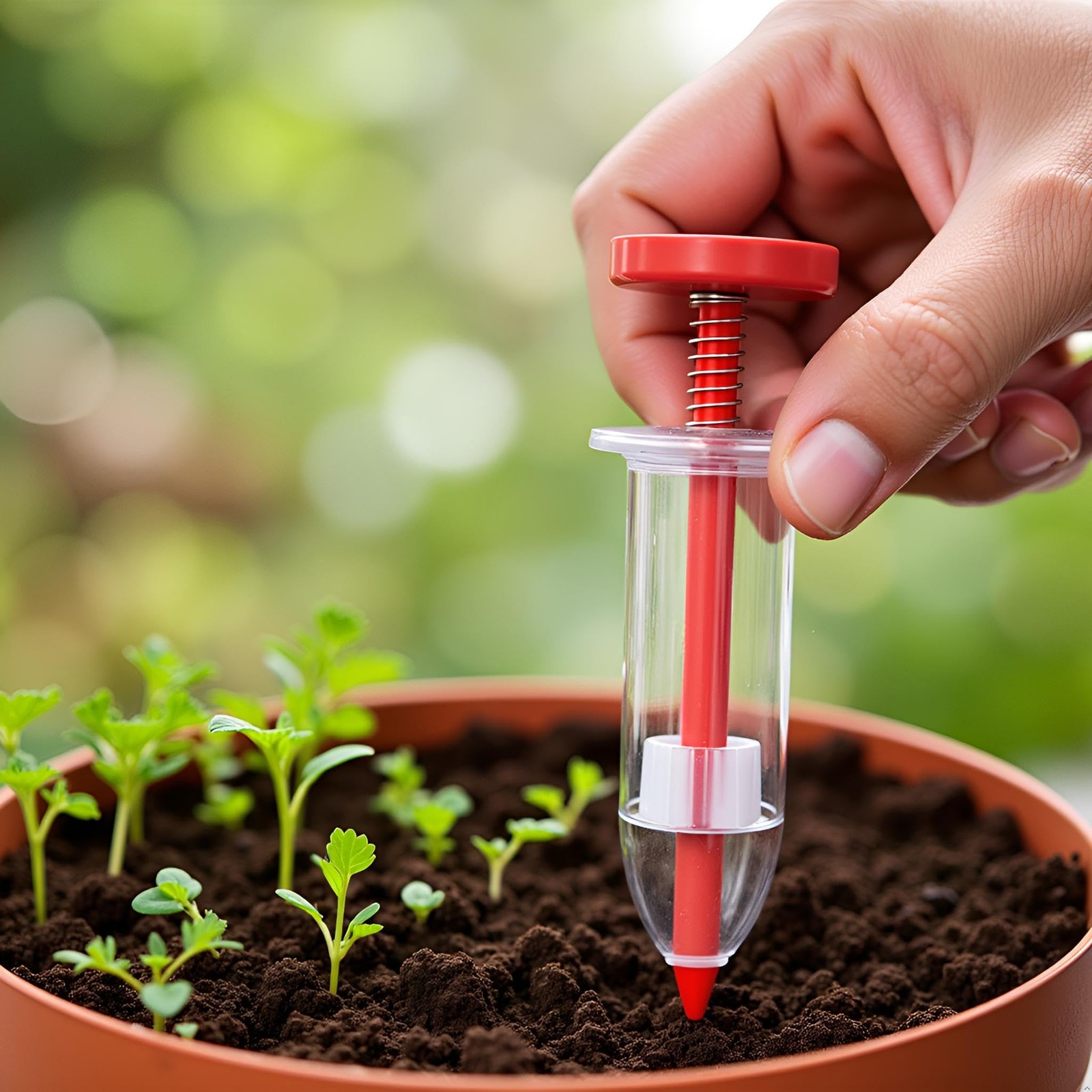6Pcs Mini Sowing Seed Dispenser, Planter Tool, Handheld Planter, 1