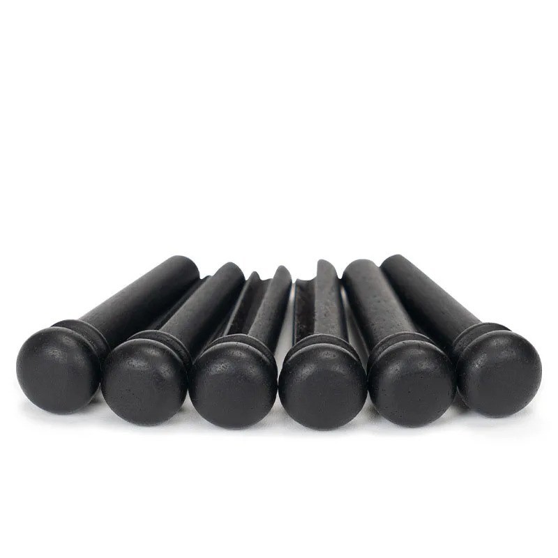 6pcs Acoustic Guitar Bridge Pins – Bone / Ebony / Cocobolo String Peg Set
