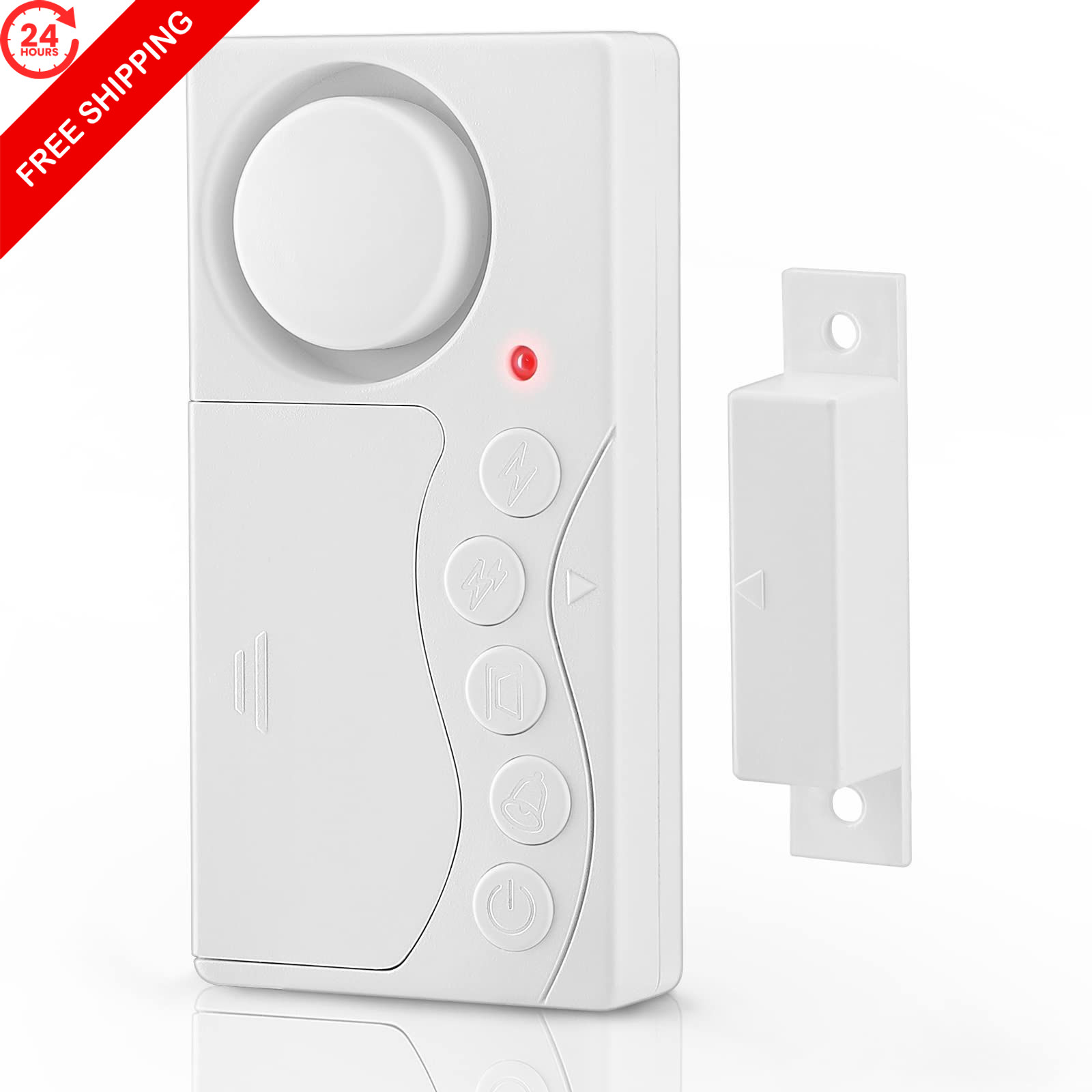 WSDCAM Freezer Door Alarm with Delay When Left Open, 3.4*1.7*0.6 inch, white