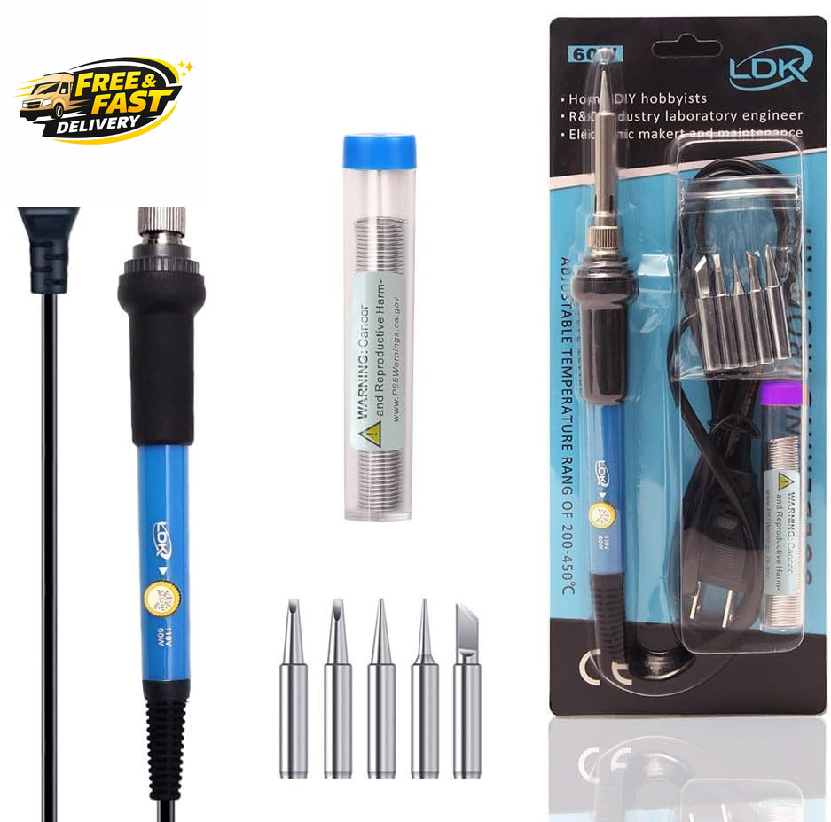 Soldering Iron Kit Electric 60W 110V Adjustable Temperature Soldering