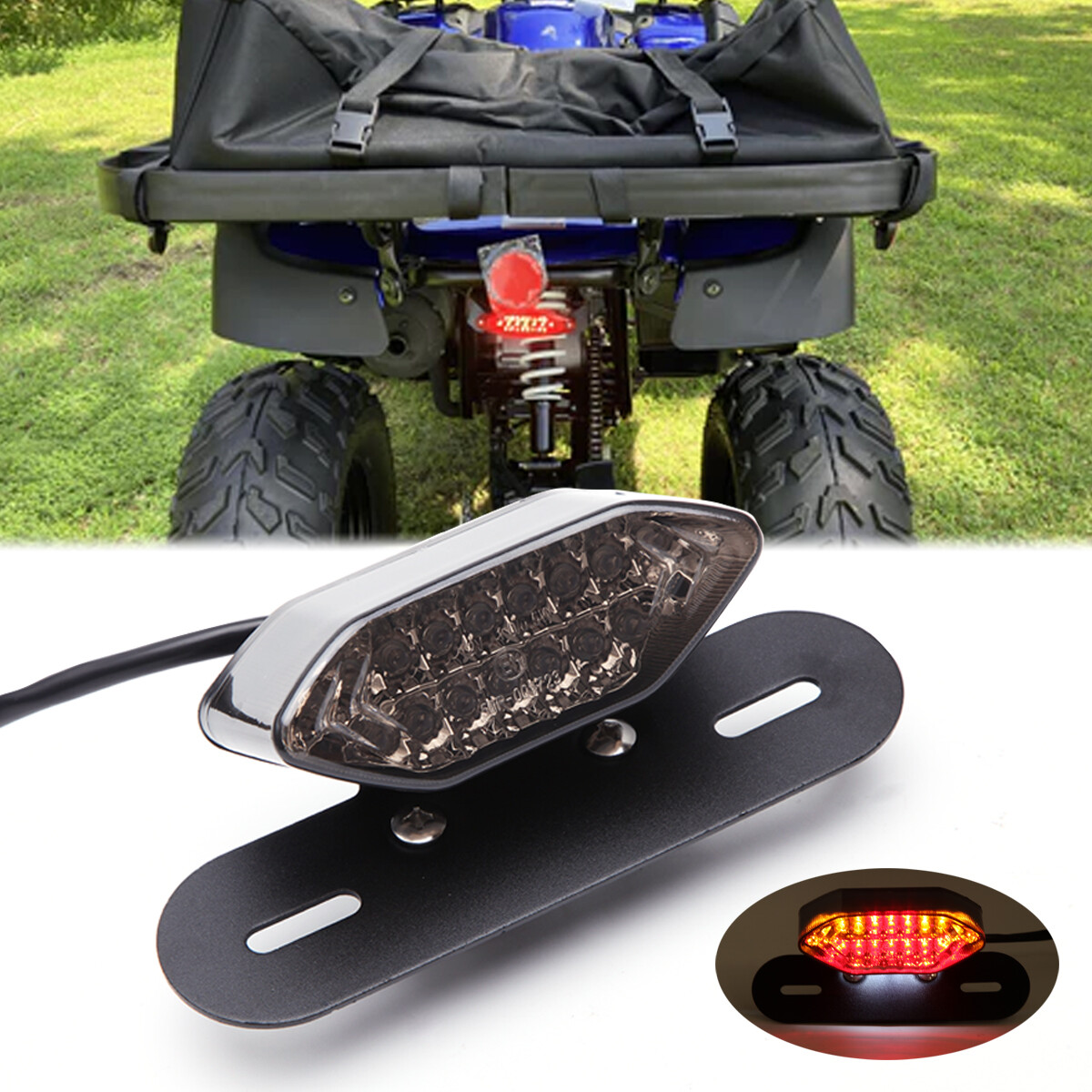 For Coolster 150cc 3150DX4 ATV Integrated LED Tail Brake Light Turn Signal Smoke