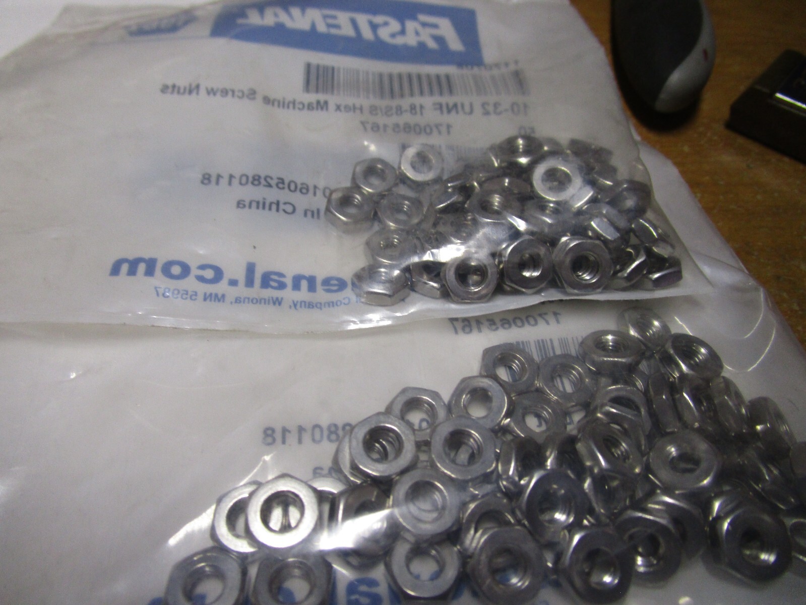 #10-32 18-8 Stainless Steel Hex Machine Screw Nut QTY 100