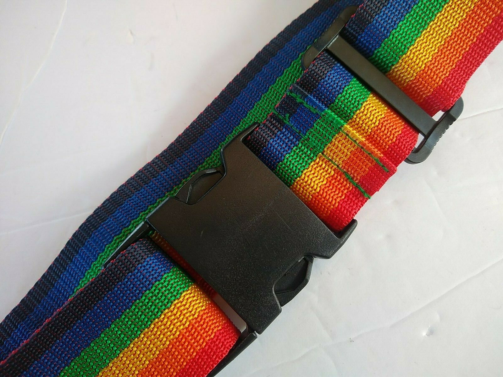 Rainbow Nylon Luggage Strap Colorful Adjustable Length