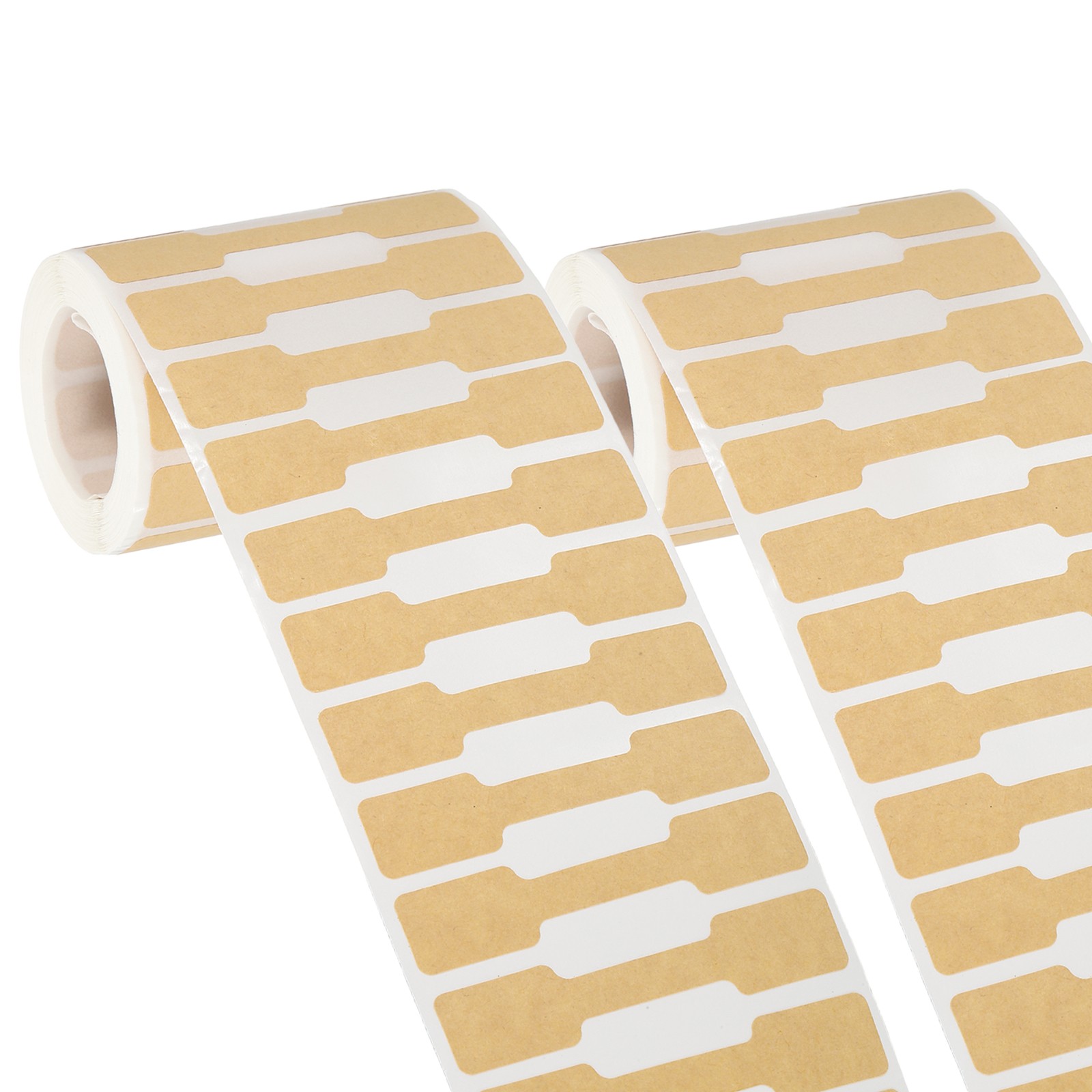 1000 Pcs Blank Square Adhesive Jewelry Price Tags for Necklace, Brown