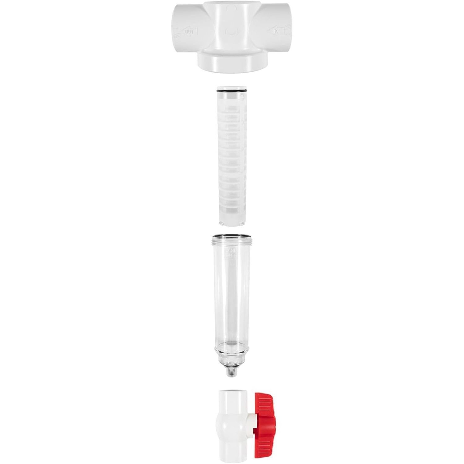 Spin Down Sand Separator 100 Mesh 1.5 Inch PVC Slip 50GPM for Well System Water