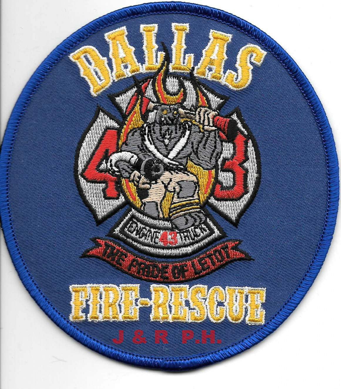 Dallas  Station-43  "Pride of Letot", Texas (4.25" x 4.5" size) fire patch