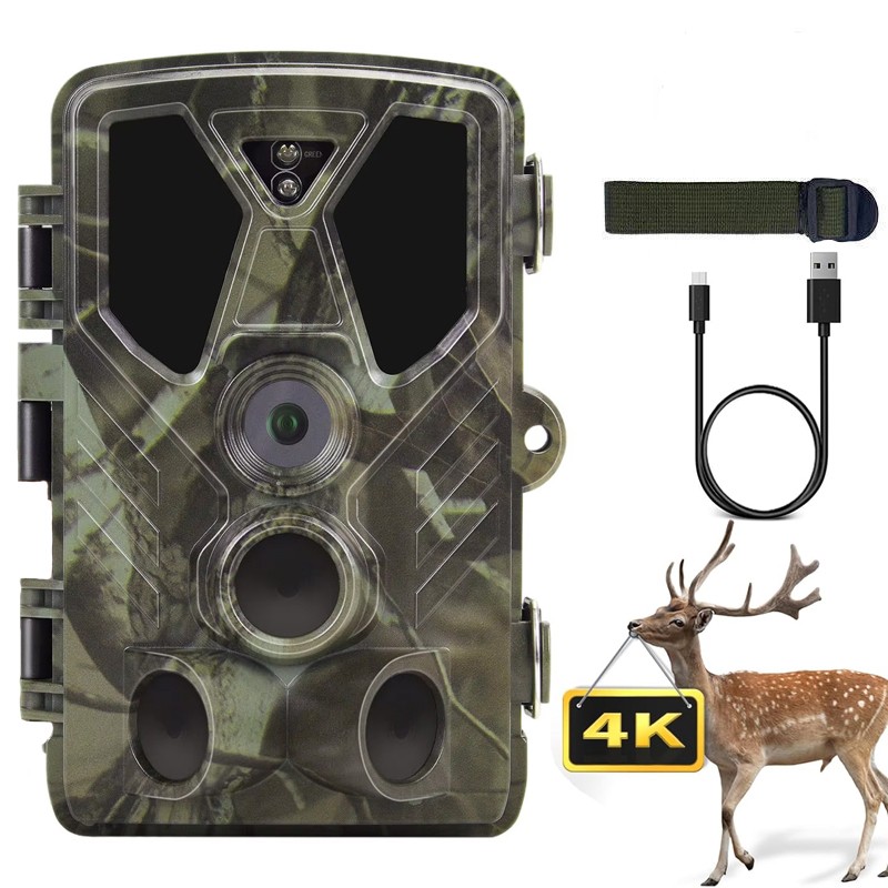 No Glow Trail Game Deer Hunting Camera 50MP 4K Motion Activated Night Vision