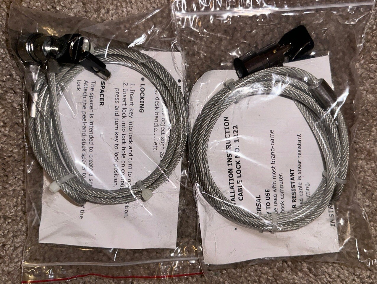 LOT OF 60 Laptop Lock Universal  Cable  LOCK NO 1222