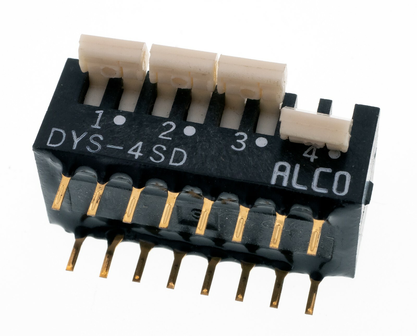 ALCO DYS-4SD Switch, DIP, 4 Position 16 Pin