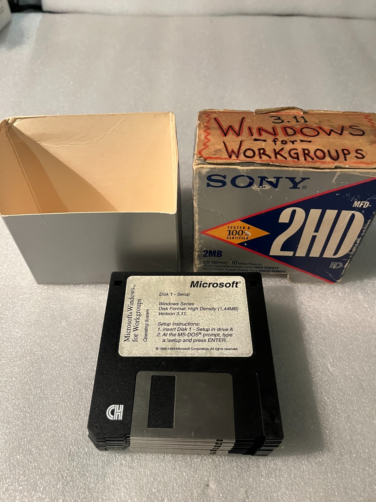 Microsoft Windows for Workgroups Version 3.11 • 3.5" Floppy Vintage Software '93