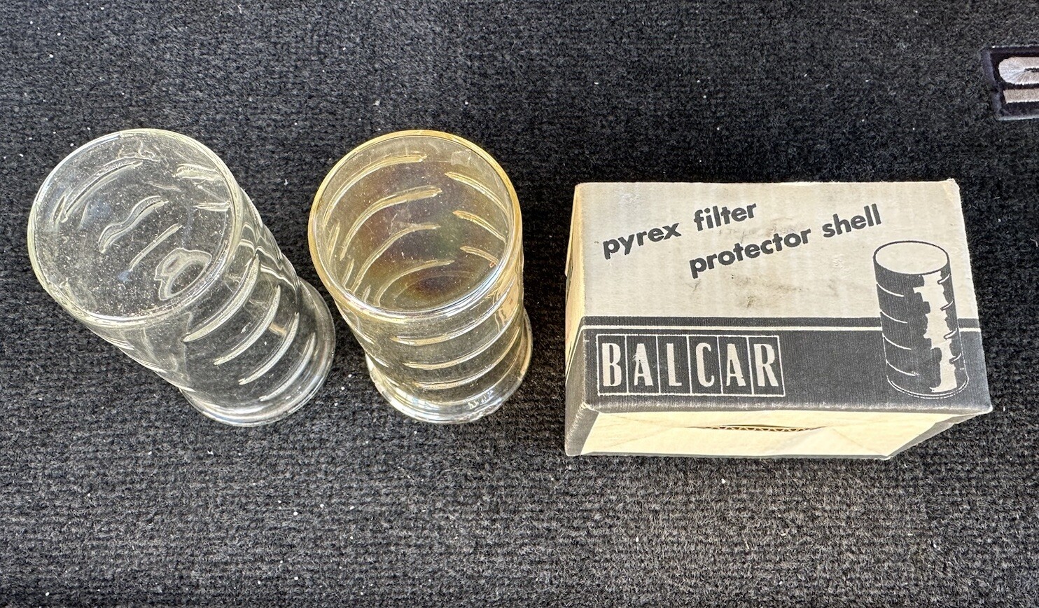 Lot of 2 Balcar 30413 CLEAR Pyrex Filter Protector Shell