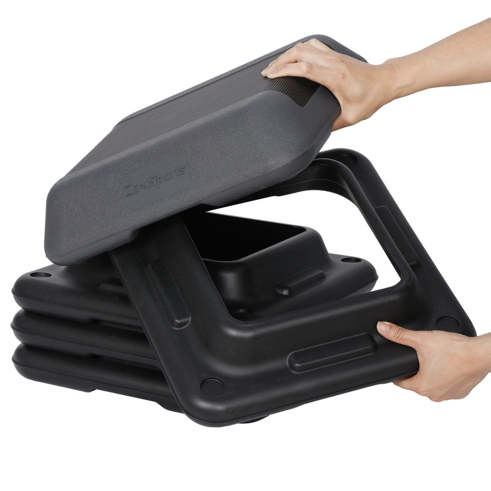 16" x 16" Adjustable Aerobic Step Platform with 4 Risers Extra Risers Workout