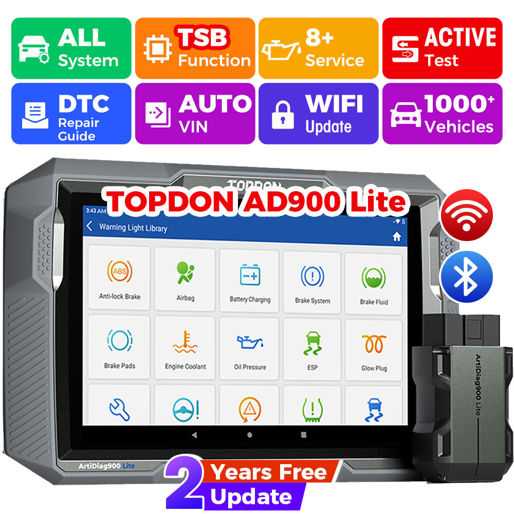 ⭐2026 TOPDON AD900 Lite Full System Scanner Bidirectional Car Diagnostic Tool