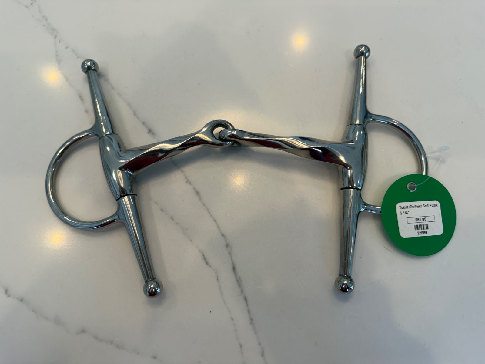 Toklat Slow Twist Snaffle Full Cheek Bit 5 1/4"