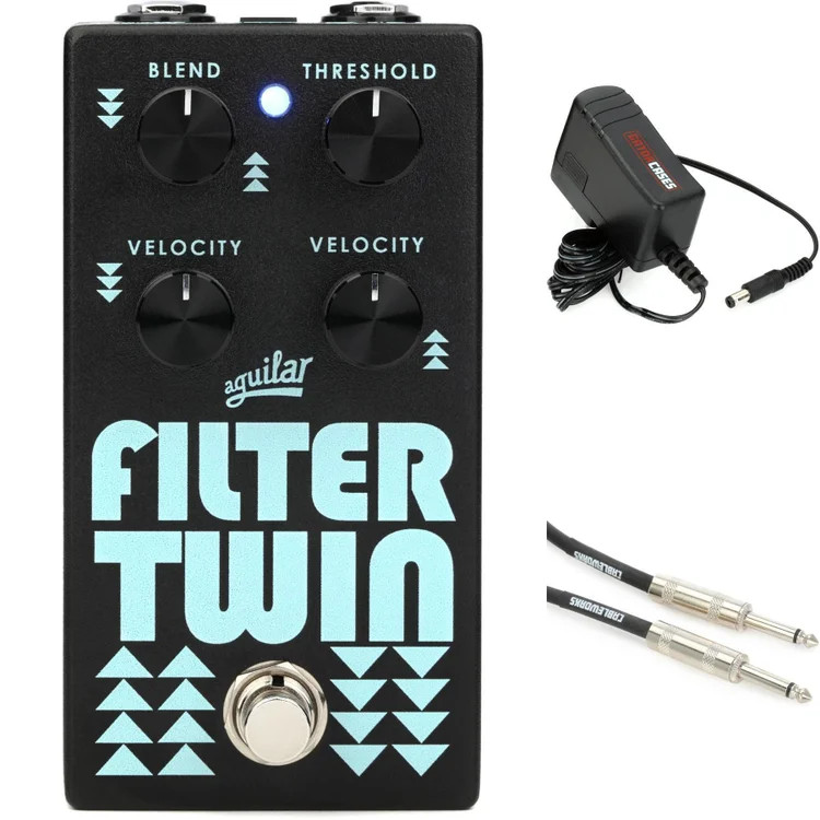 Aguilar Filter Twin V2 Dual Bass Envelope Filter Pedal with Power Supply and