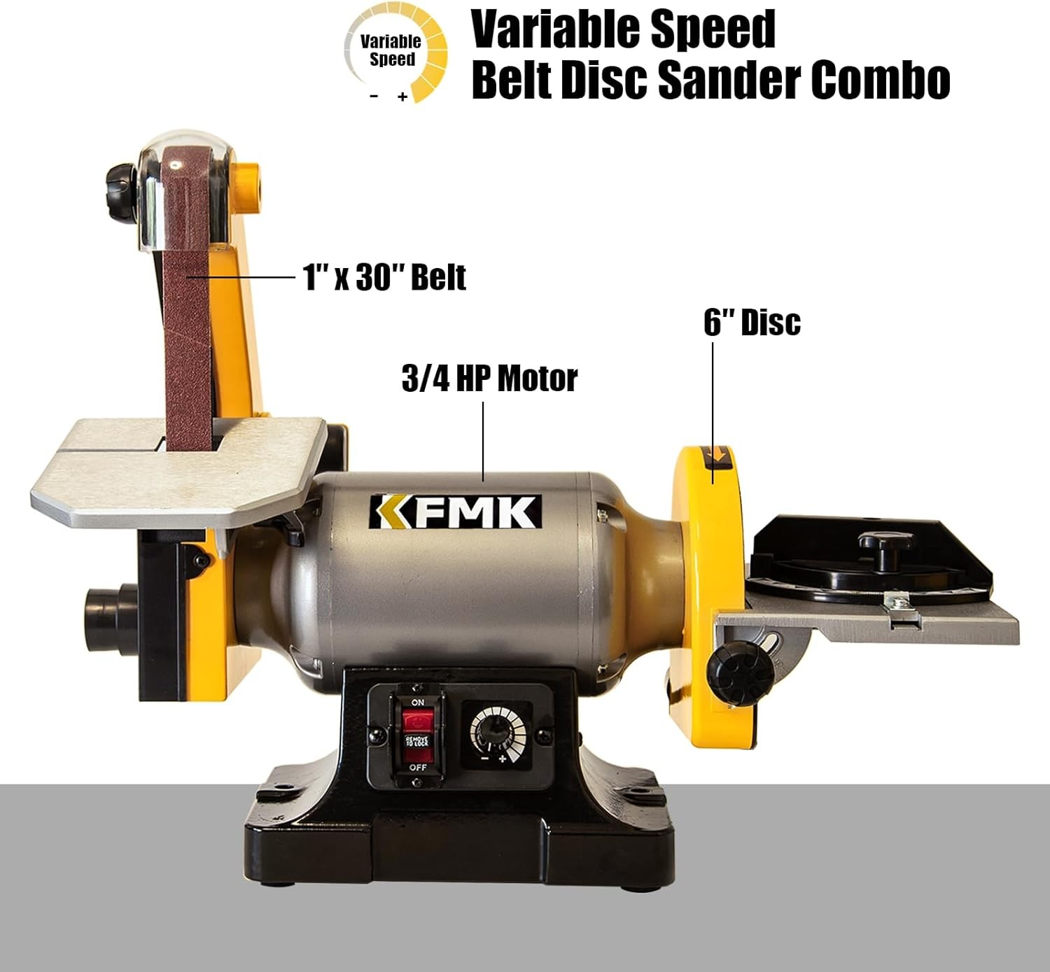 1x30 Belt 6 Disc Sander Variable Speed
