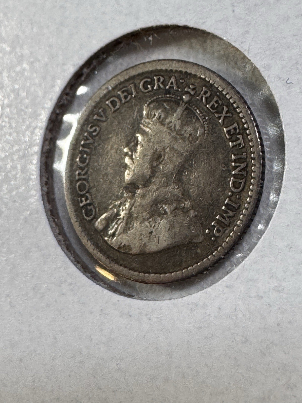 1914 Canada 5 Cents Silver Coin
