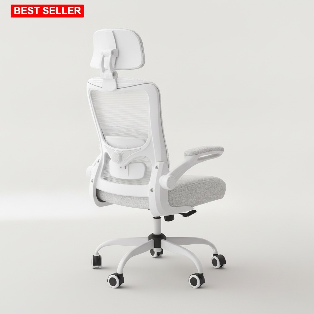 Office Chair Ergonomic Adjustable Lumbar Support Mesh Breathable Comfort Seating