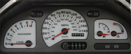 Lockwood Ford Fiesta Mk3 140MPH with Rev Counter CREAM (ST) Dial Kit 400J/Y1