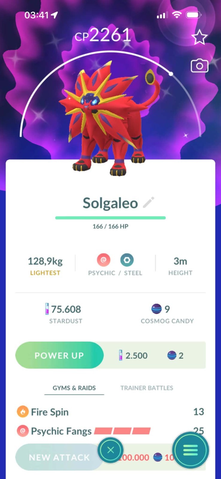 ✨ Shiny Solgaleo ✨ - P T C - 80kStardust - Description
