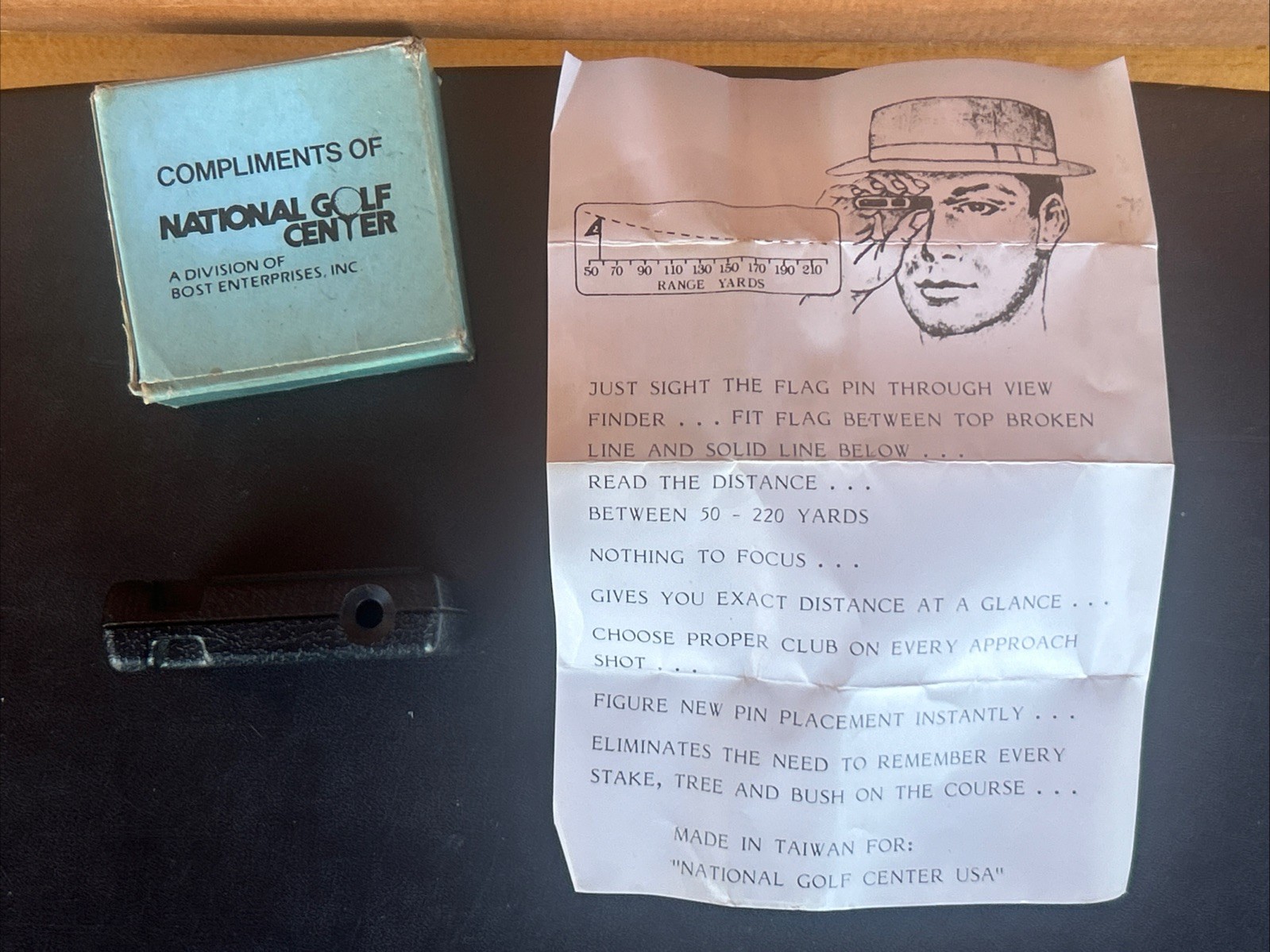 Vtg Ranging Measurement Mini Rangefinder- With Original Box & Instructions