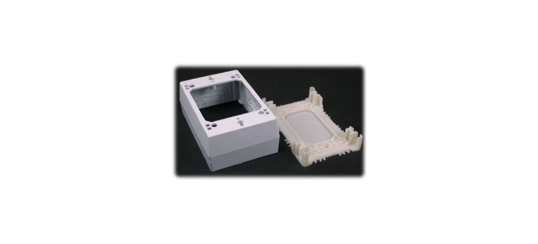 Wiremold C53 CordMate II Datacom Box, 1 -Gang, Plastic, White, Wall Mounting