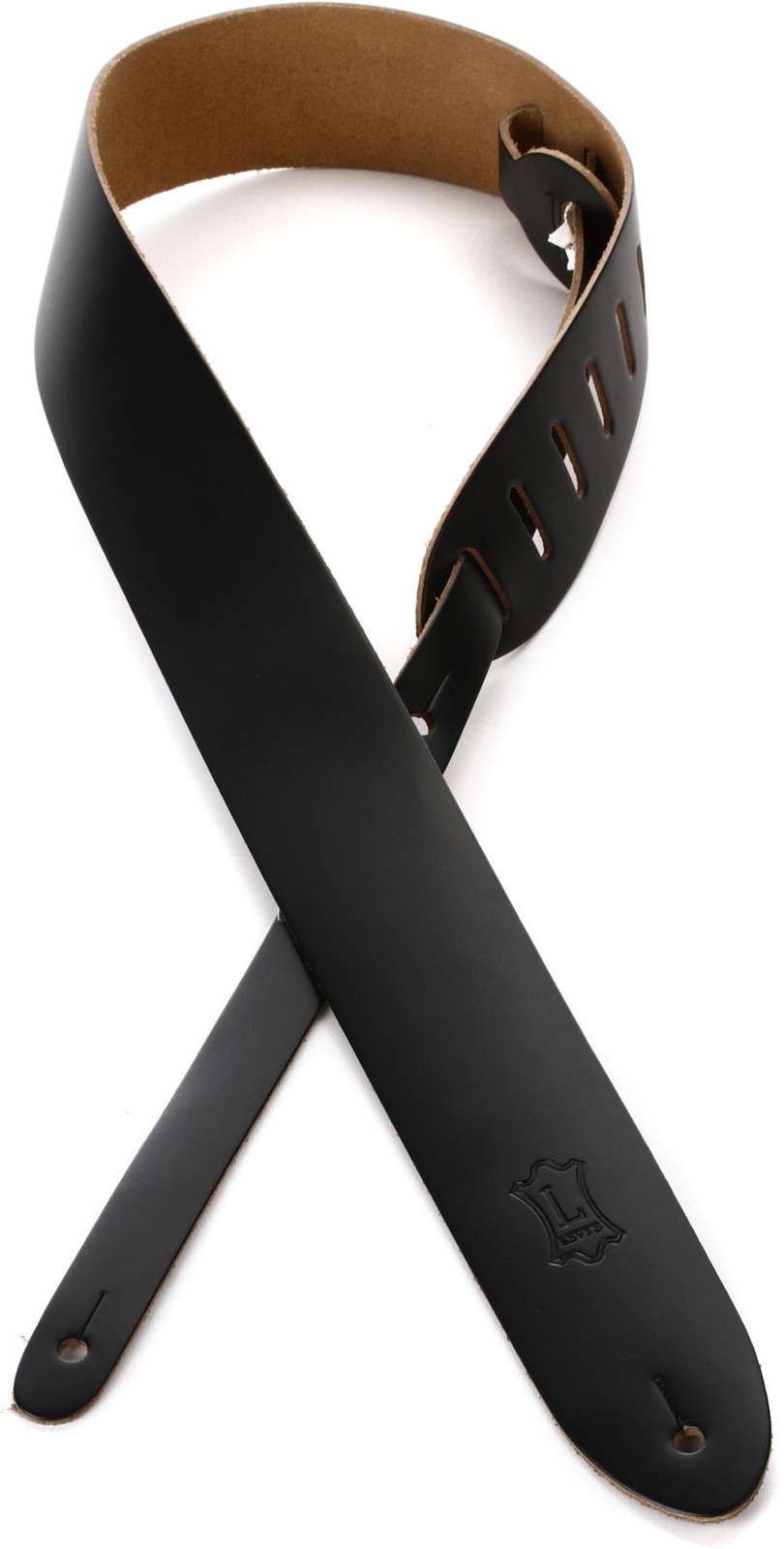 Levy's M12 Chrome-Tan Leather Guitar Strap - Black