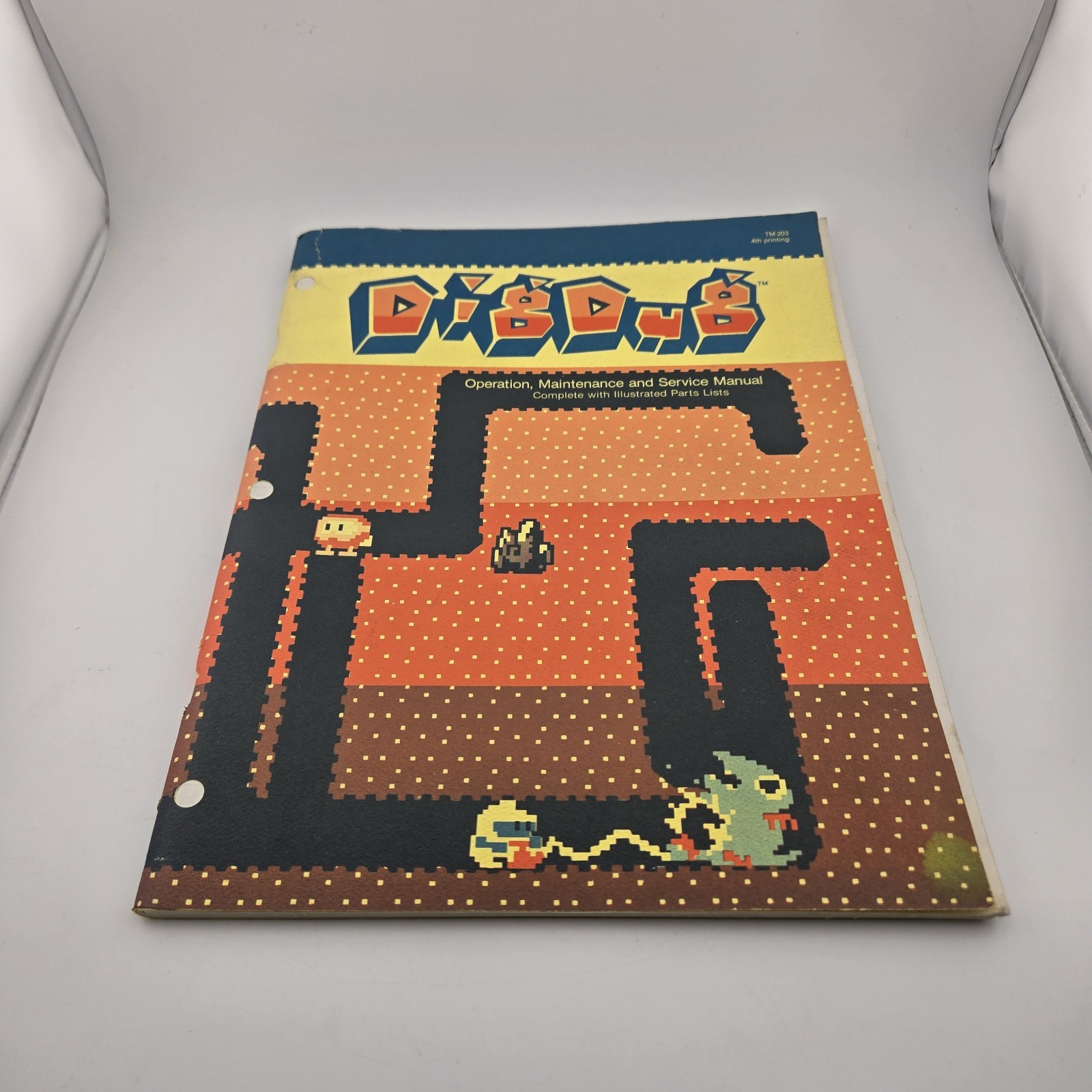 Vtg 1982 Atari Dig Dug Arcade Manual TM-203 + Schematic Supplement SP-203