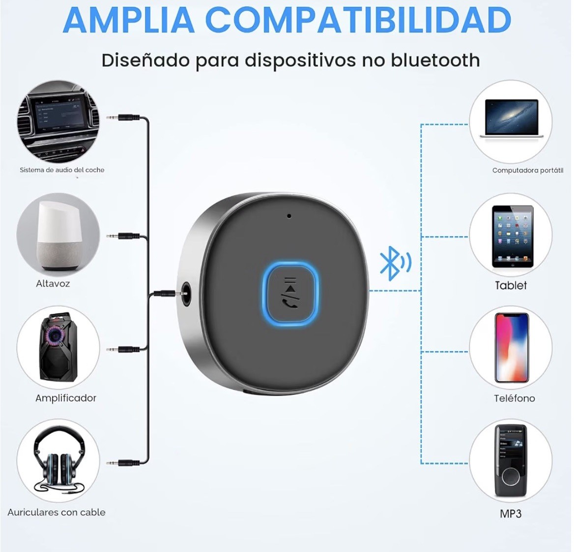 J33 Bluetooth Audio  Receiver for Car  3.5mm AUX Car Adapter