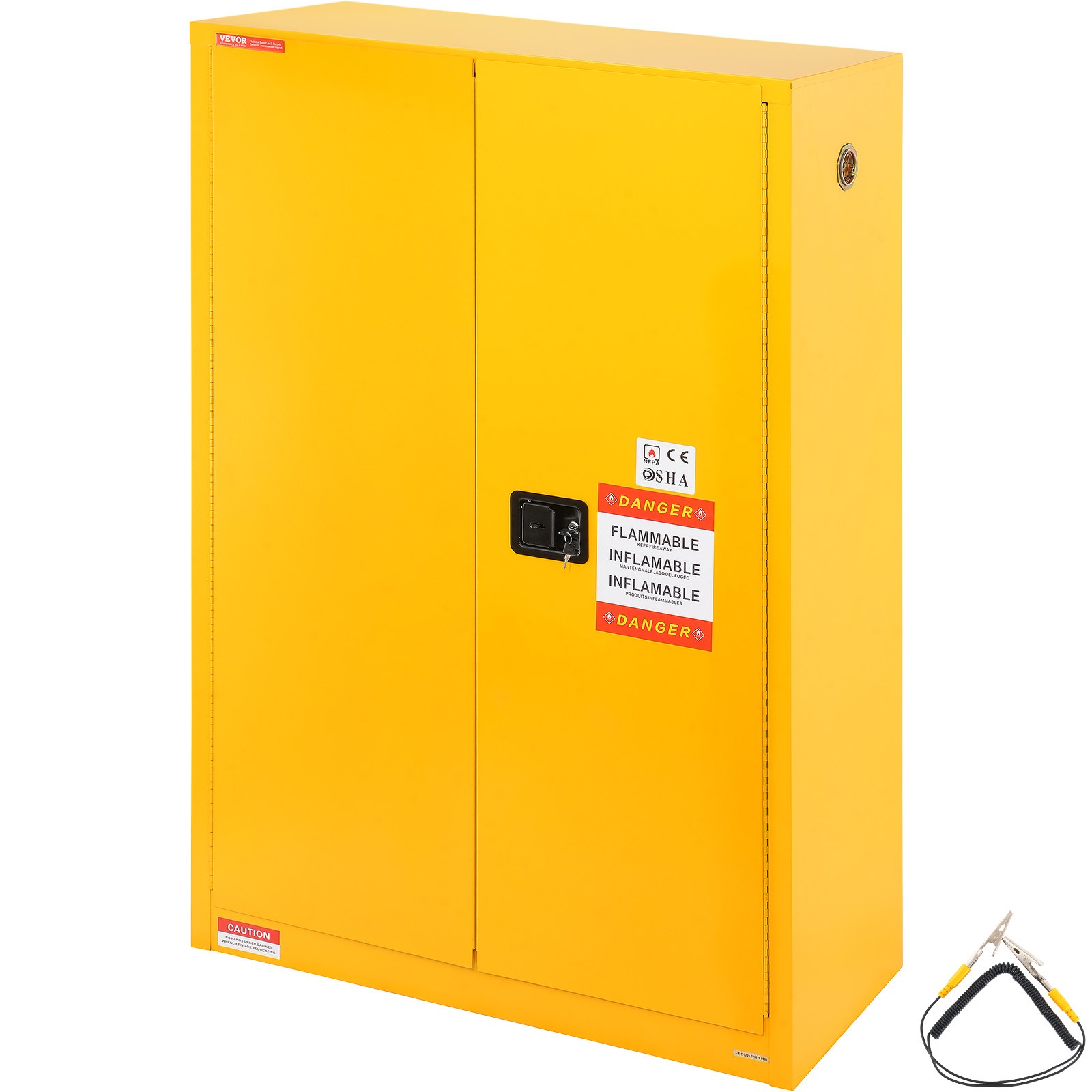VEVOR Flammable Safety Cabinet Liquid Storage 45 Gal 42.9x18.1x65.2 in Cabinet
