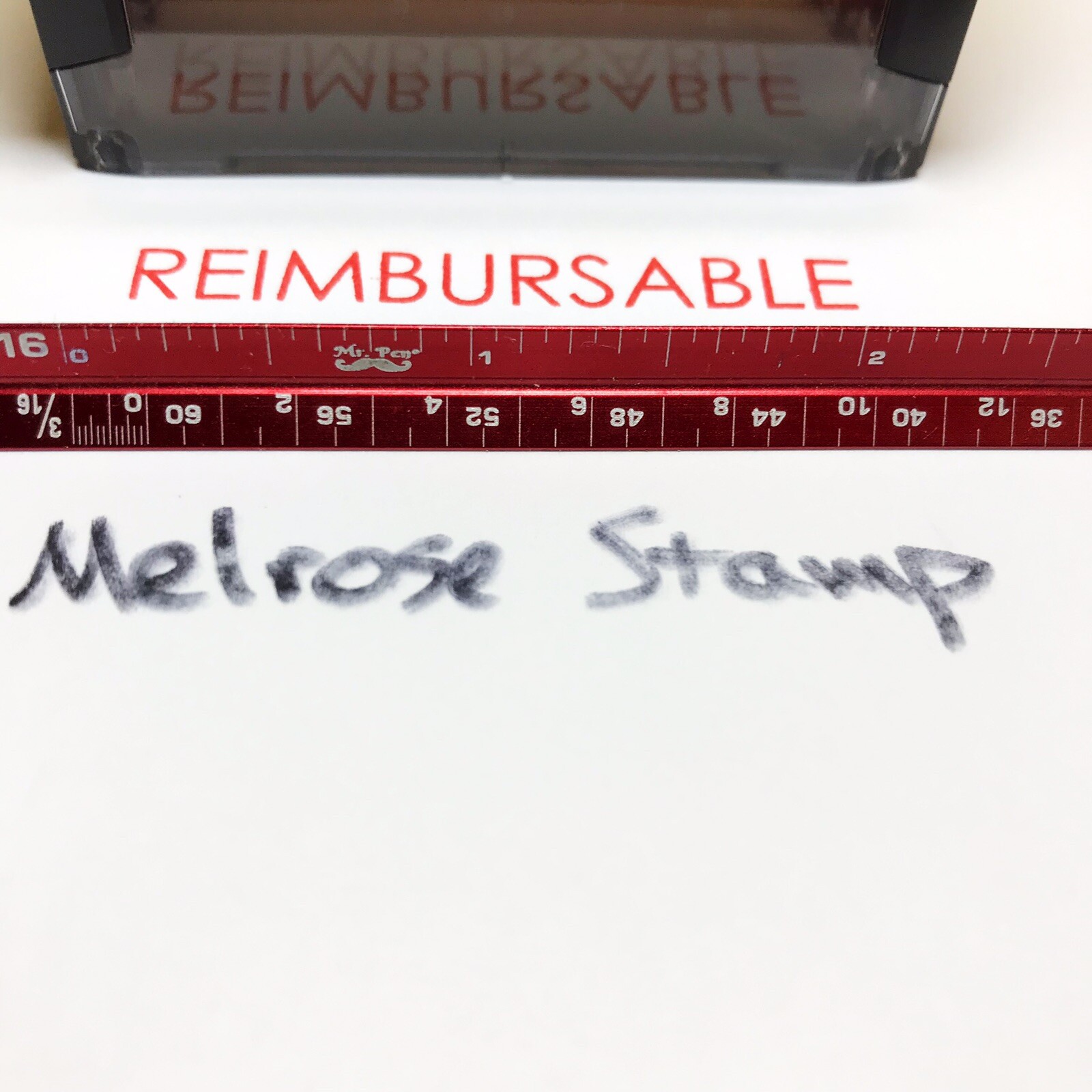 Reimbursable Rubber Stamp Red Ink Self Inking Ideal 4913