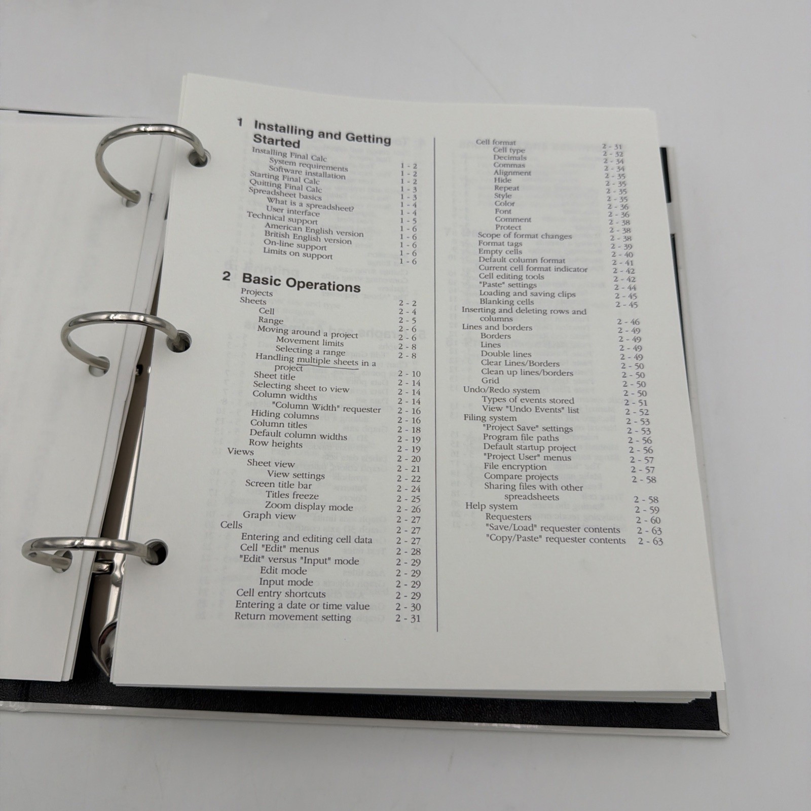 Final Calc Amiga Complete Box Binder Manual 4 Disks Tested SoftWood Spreadsheet