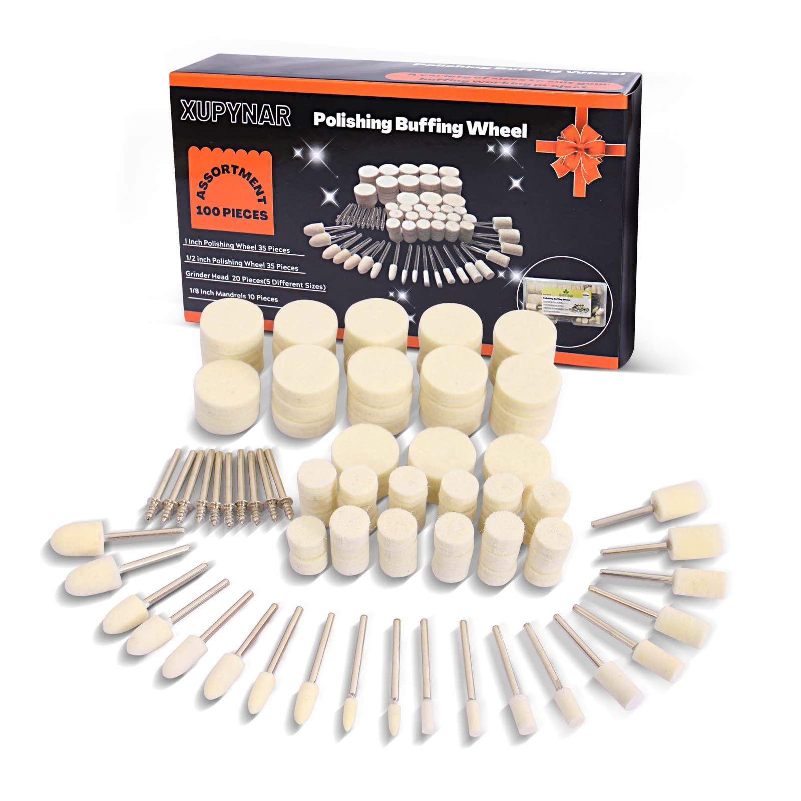 XUPYNAR 100PCS Polishing Buffing Wheel for Dremel Kit, White
