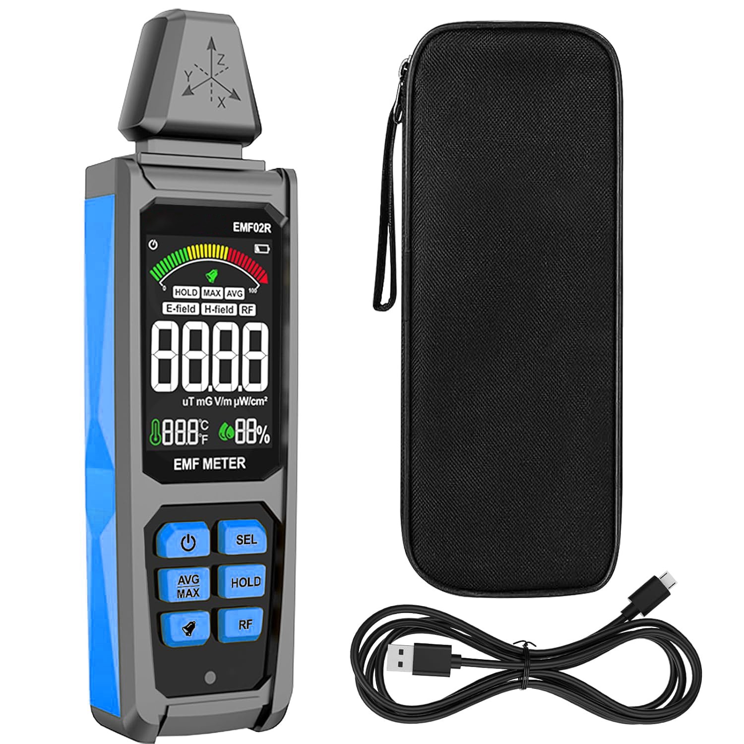 High Frequency EMF Meter Electromagnetic Radiation Tester 5GHz 8GHz RF H/E-field
