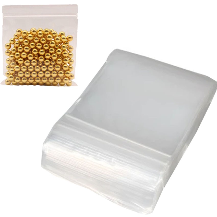 100 3"x3" Small Zippit Bags 2mil Square Reclosable Clear Poly 3" Zip Seal WayZ